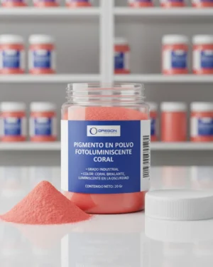 Pigmento En Polvo Fotoluminiscente Coral