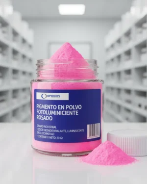 Pigmento En Polvo Fotoluminiscente Rosado