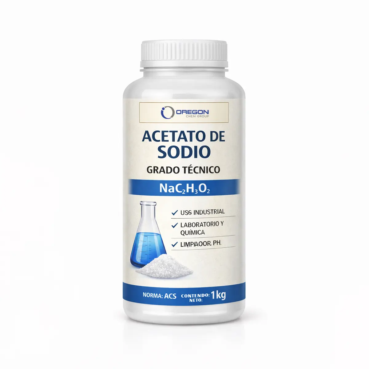 Acetato de Sodio Grado Técnico 1 Acetato De Sodio Grado Tecnico 1 Kg