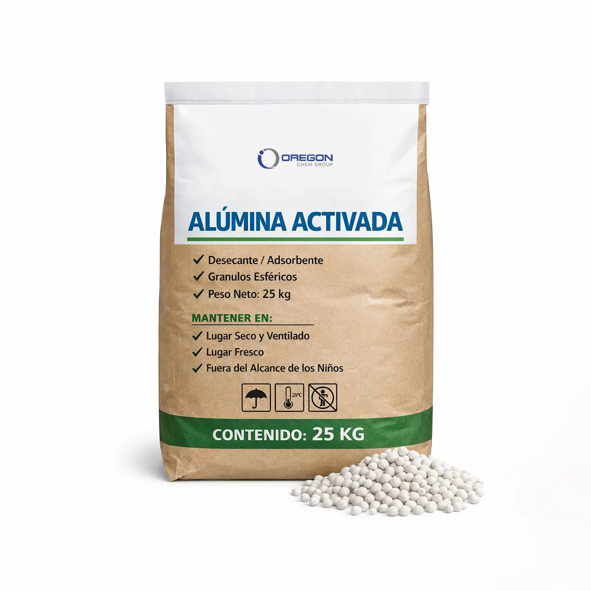Alúmina Activada 1/8GR 3-5 MM 2 Alumina Activada 25 Kg
