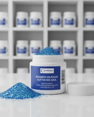 Pigmento En Polvo Glitter Mix Azul 15 Gr