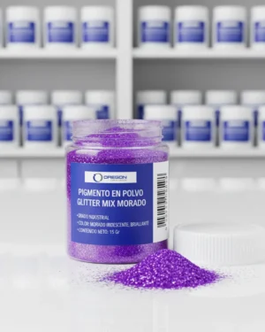 Pigmento En Polvo Glitter Mix Morado 15 Gr
