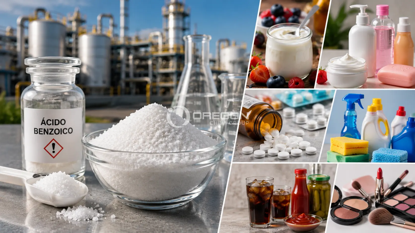 Ácido Benzoico: la materia prima clave detrás de miles de productos que consumimos cada día 1 Ácido Benzoico